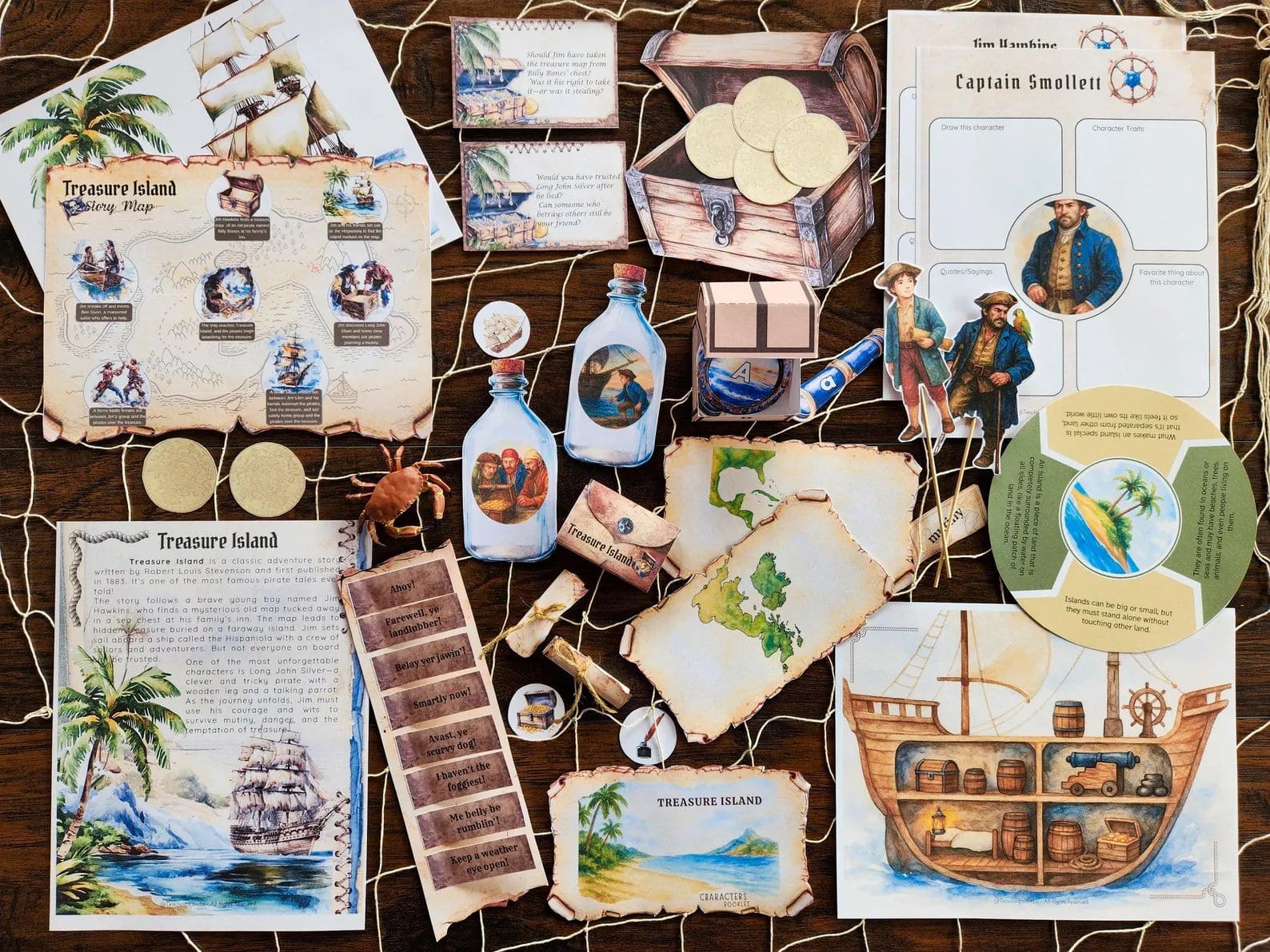 Treasure Island Book Study for Homeschool Pirate Adventure Pack