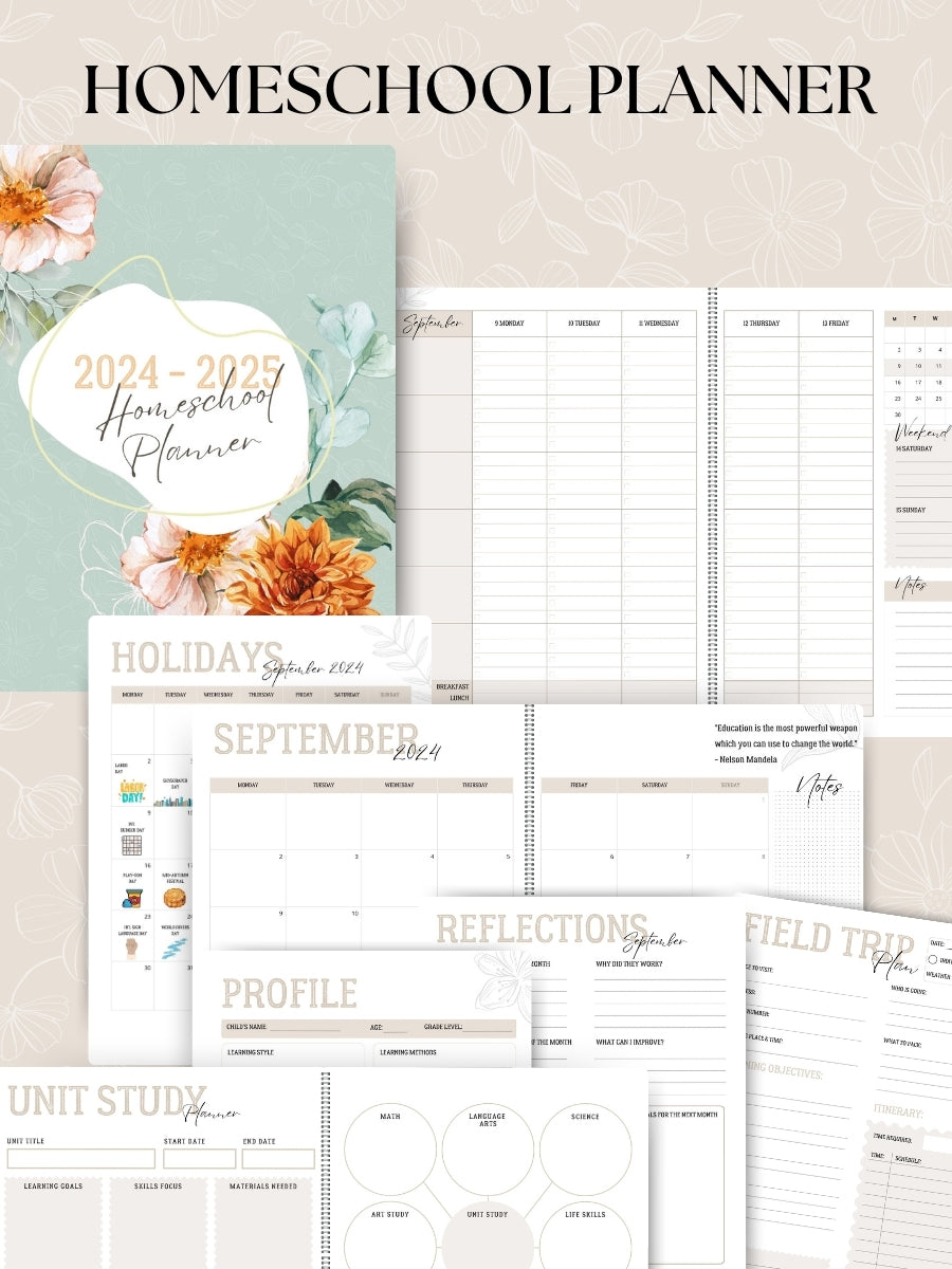 2024 - 2025 Homeschool Planner