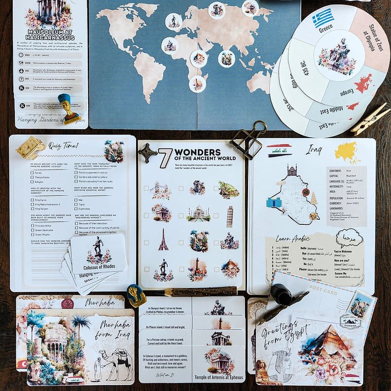 7 Wonders of the Ancient World Printable Study