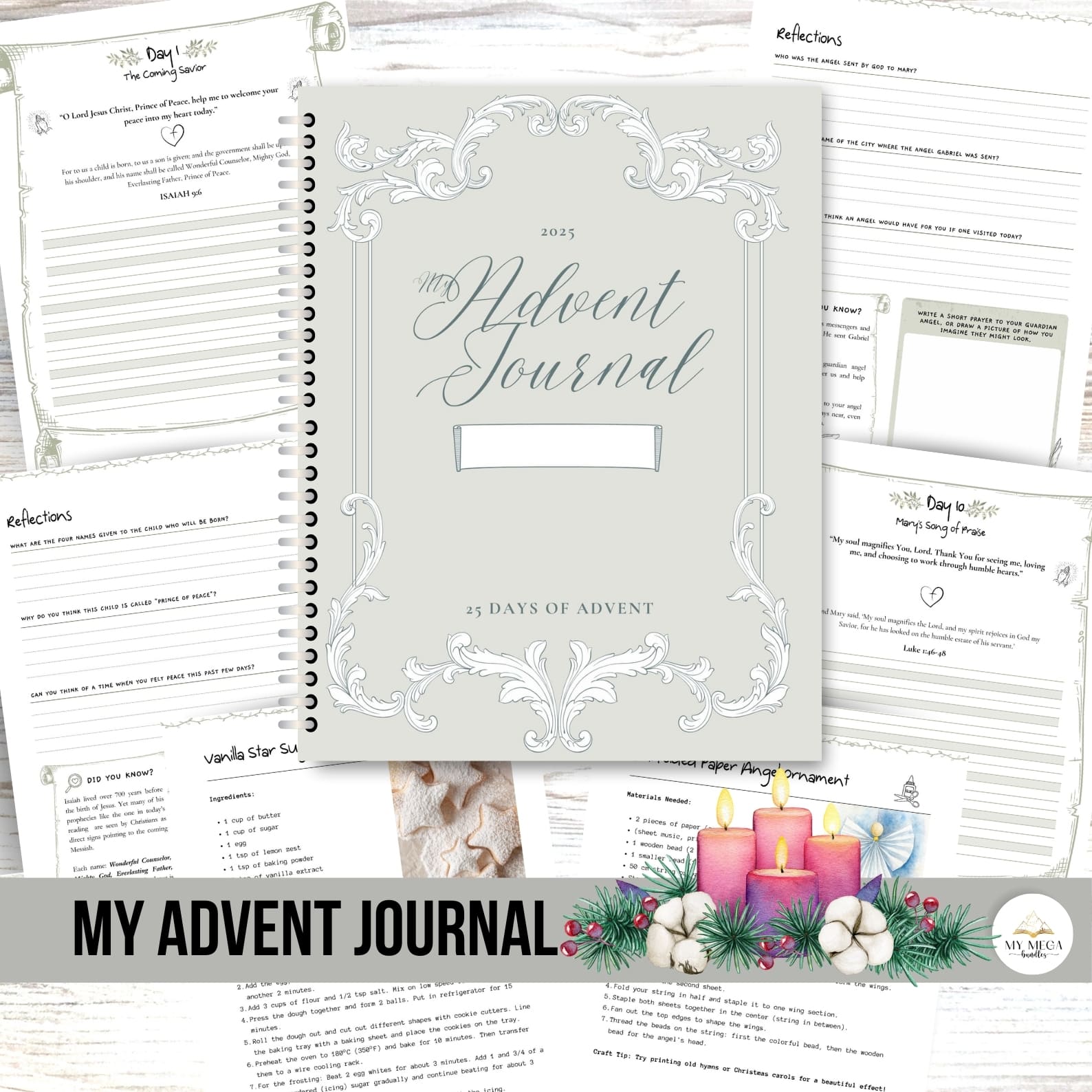 Children’s Advent Scripture Journal – 25 Days of Christmas Bible Verses, Reflections, and Activities