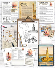 Lighthouse of Alexandria Unit Study | Homeschool Study Pack (Ages 7–14)