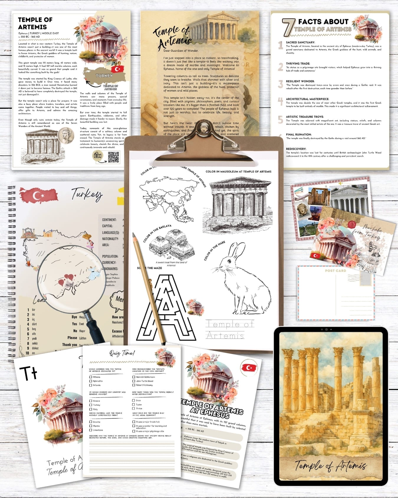 Temple of Artemis Unit Study | Homeschool Study Pack (Ages 7–14)