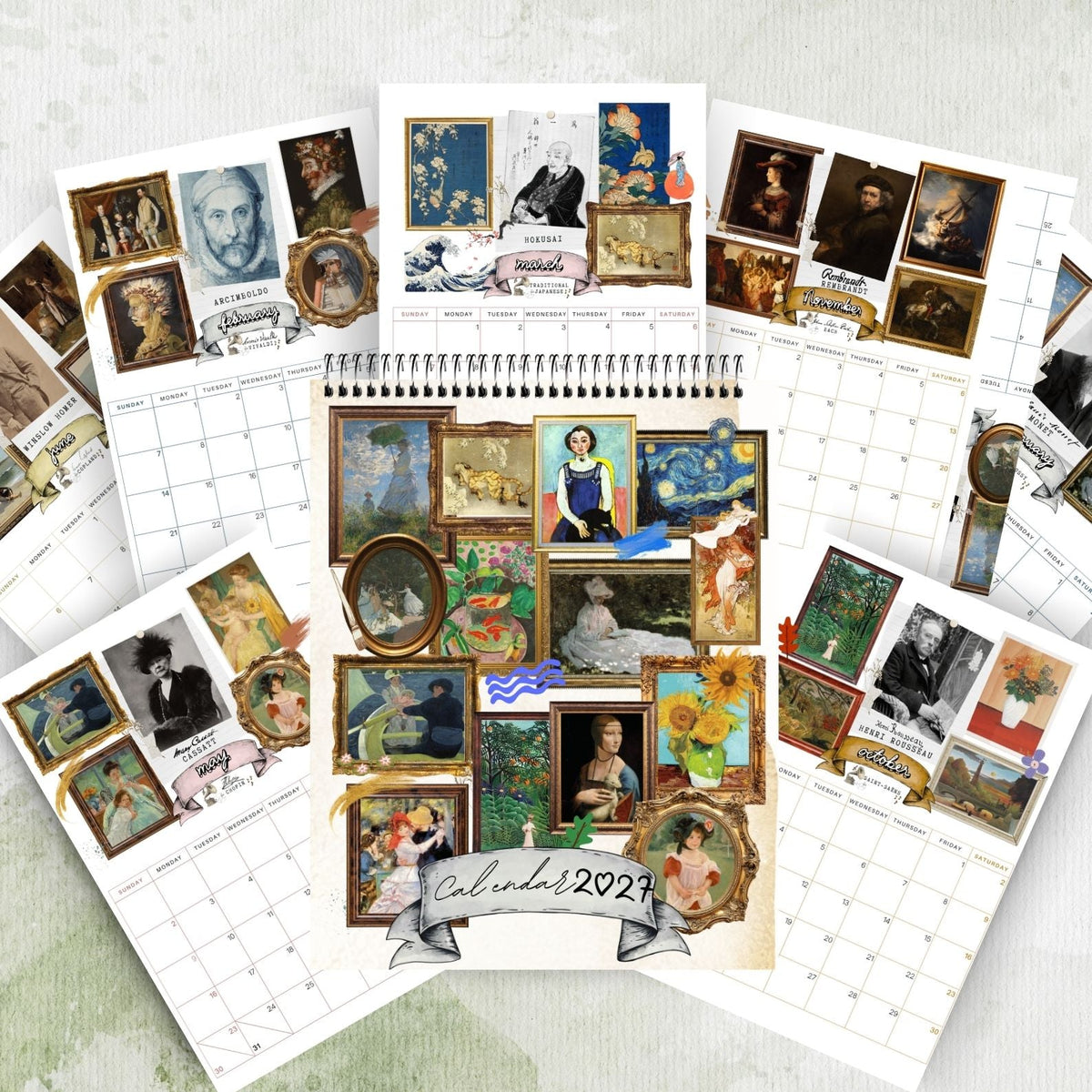 2027 Wall Art Calendar