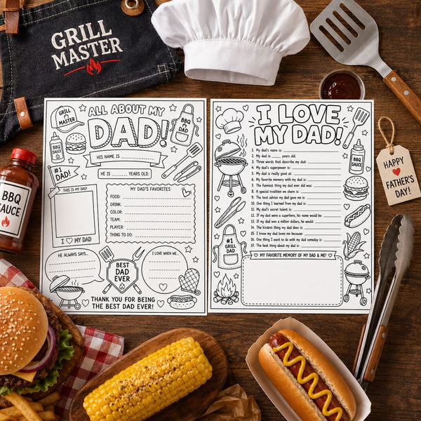 BBQ Dad Father's Day Printable Gift Pack