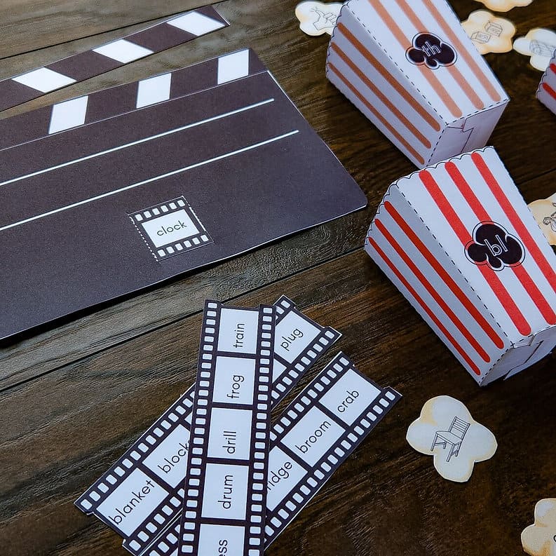 Blends and Digraphs (Popcorn and Movies themed)