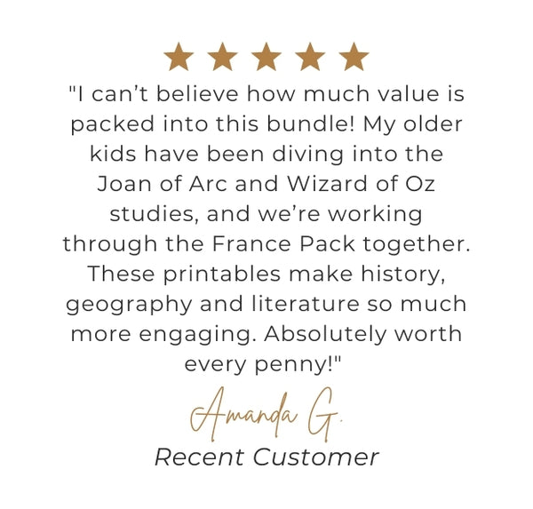 Customer review from a homeschool family