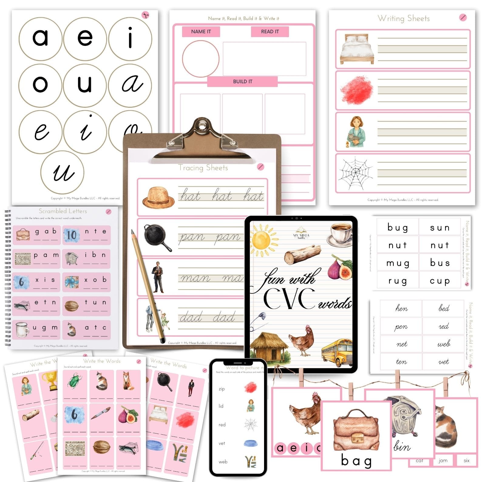 CVC Montessori Language Pink Series