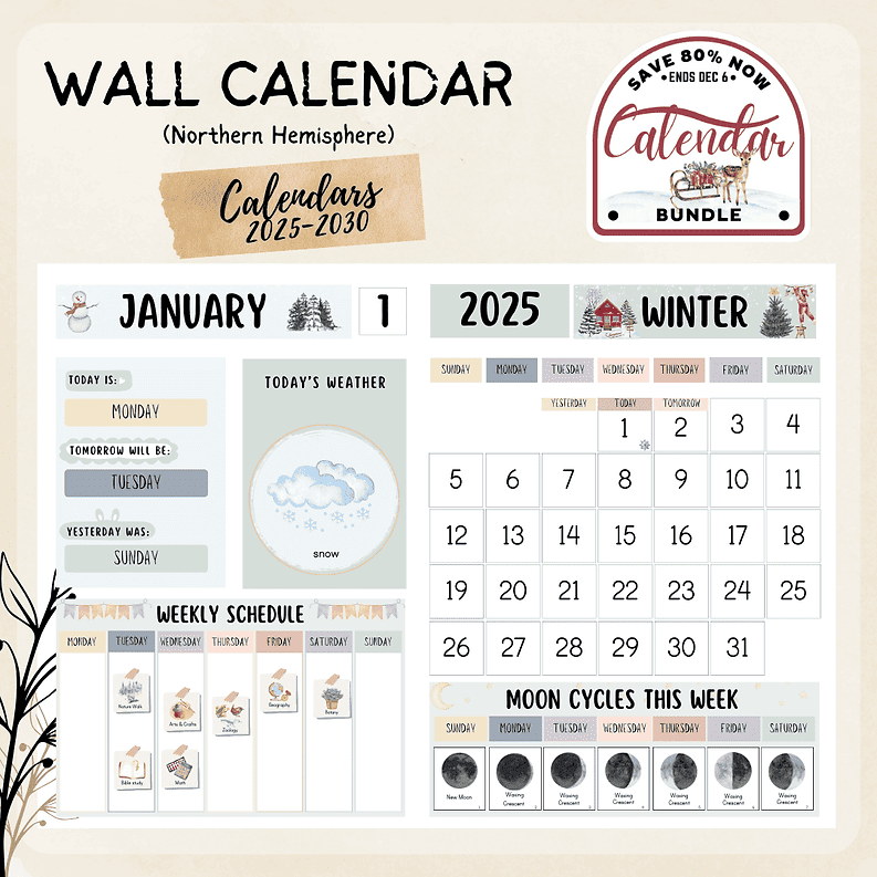 Calendars 2025 Bundle Printable