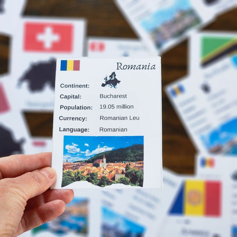 Countries Fact Cards Printable Study