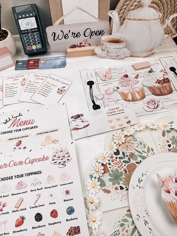 Cupcake Shop Pretend Playset Printable