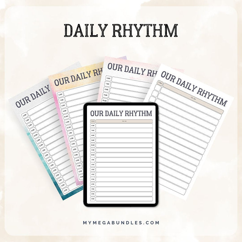 Daily Rhythm and Chores Printable Study
