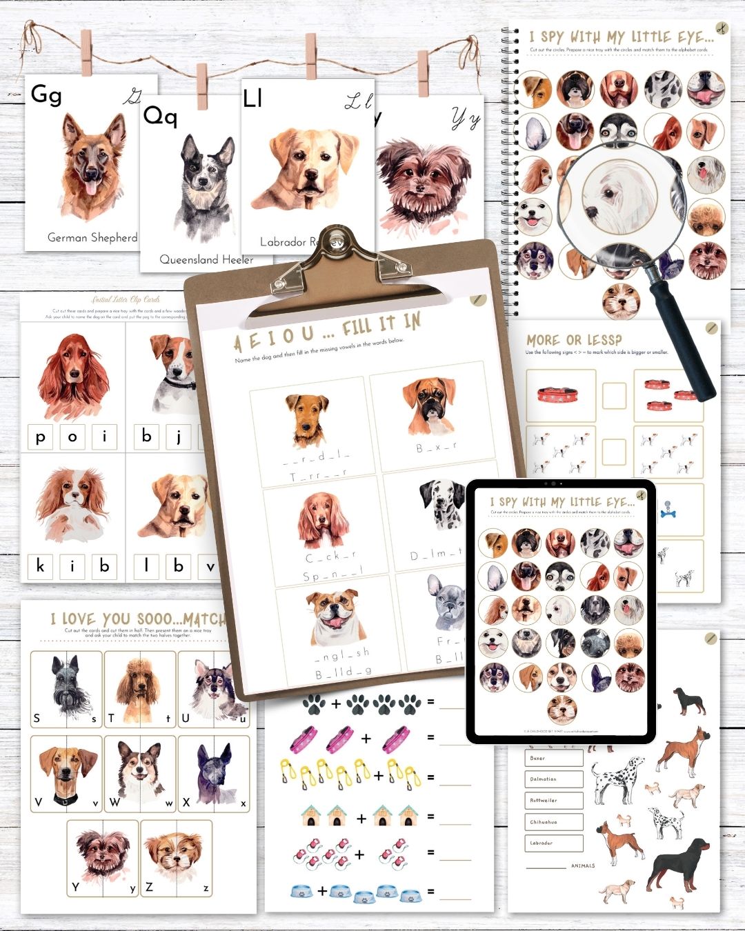 Dog Study Pack – 82+ Page Printable Learning Bundle for Ages 4–9