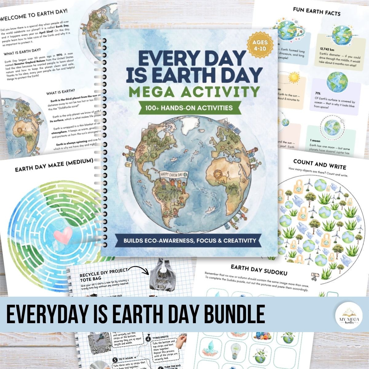 Every Day is Earth Day — Complete Activity Bundle, Ages 3–10