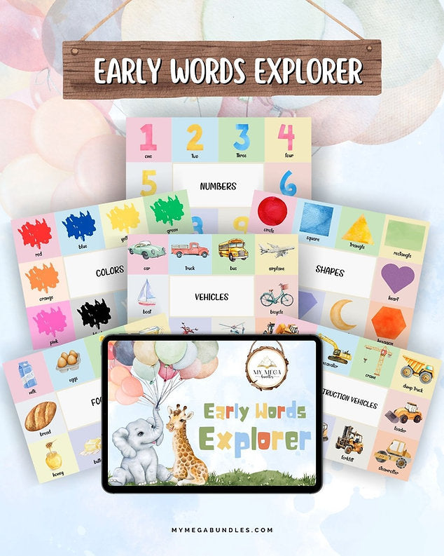 Early Words Explorer: Essential Language Book for Toddlers