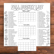 Fall Bucket List Wall
