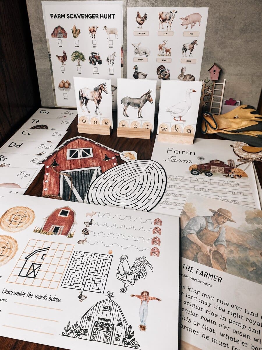 Farm Animals Mini Study