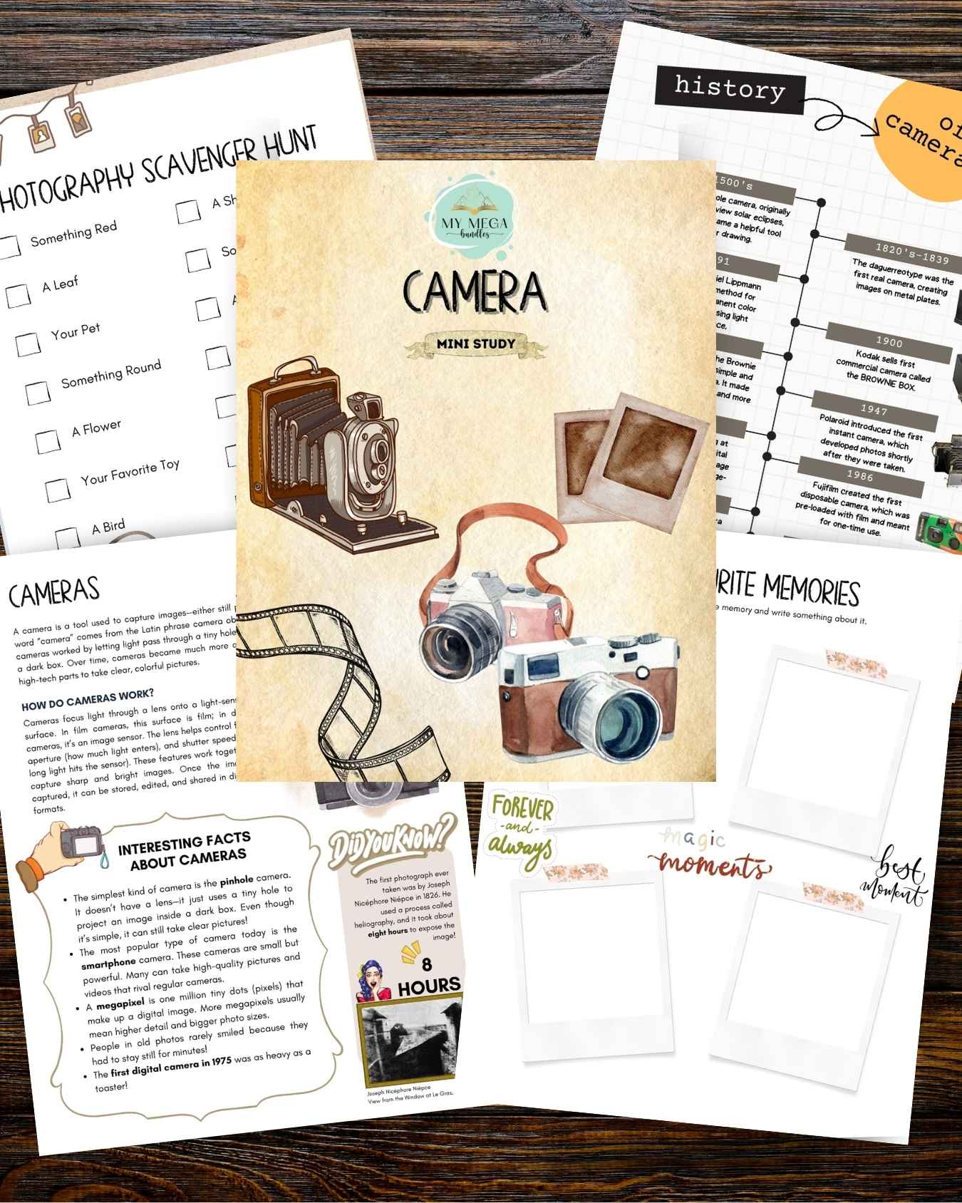 Fun Camera & Photography Printable for Kids Ages 5-10 – My Mega Bundles