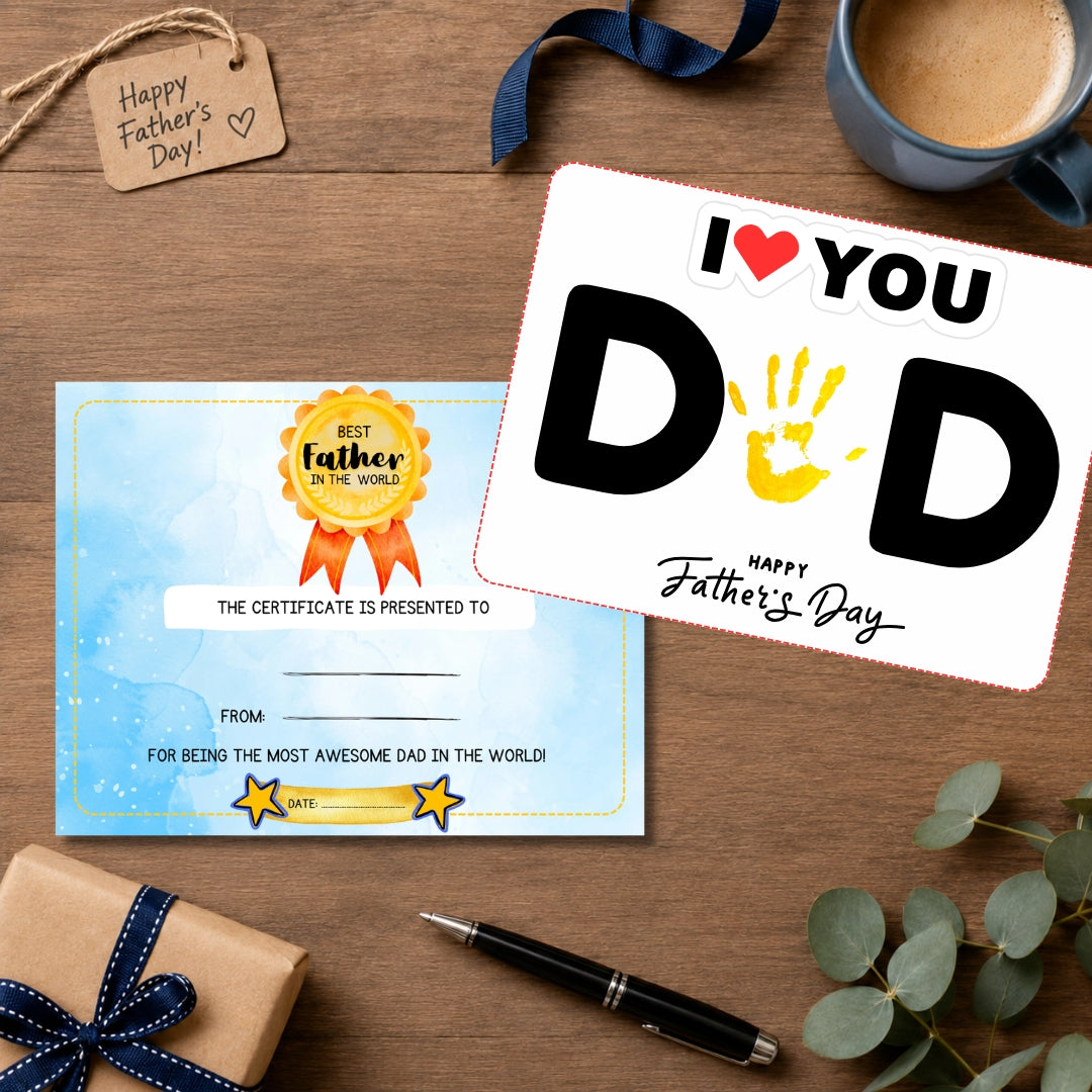 Soccer Dad Father's Day Printable Gift Pack — Coloring Pages, Certificate & Coupons