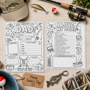 Fisherman Dad Father's Day Printable Gift Pack — Coloring Pages, Certificate & Coupons