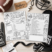 Football Dad Father's Day Printable Gift Pack — Coloring Pages, Certificate & Coupons