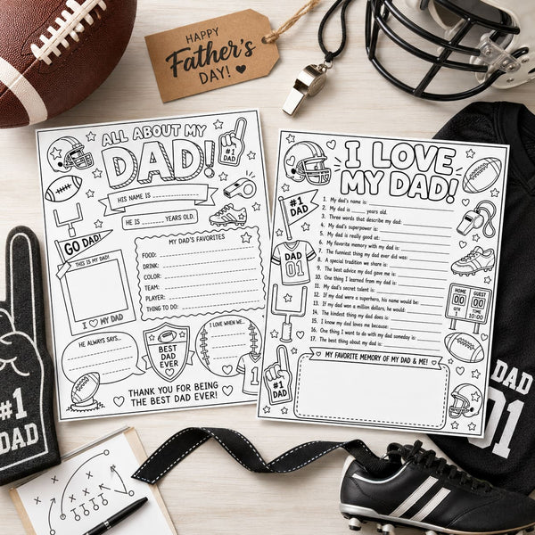 Football Dad Father's Day Printable Gift Pack