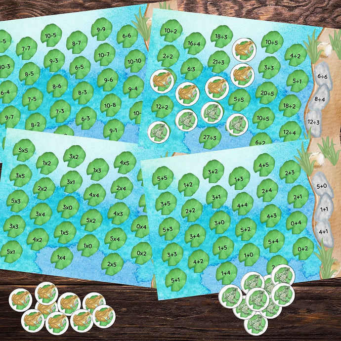 Frogs Math Game | Homeschool Printable – My Mega Bundles LLC