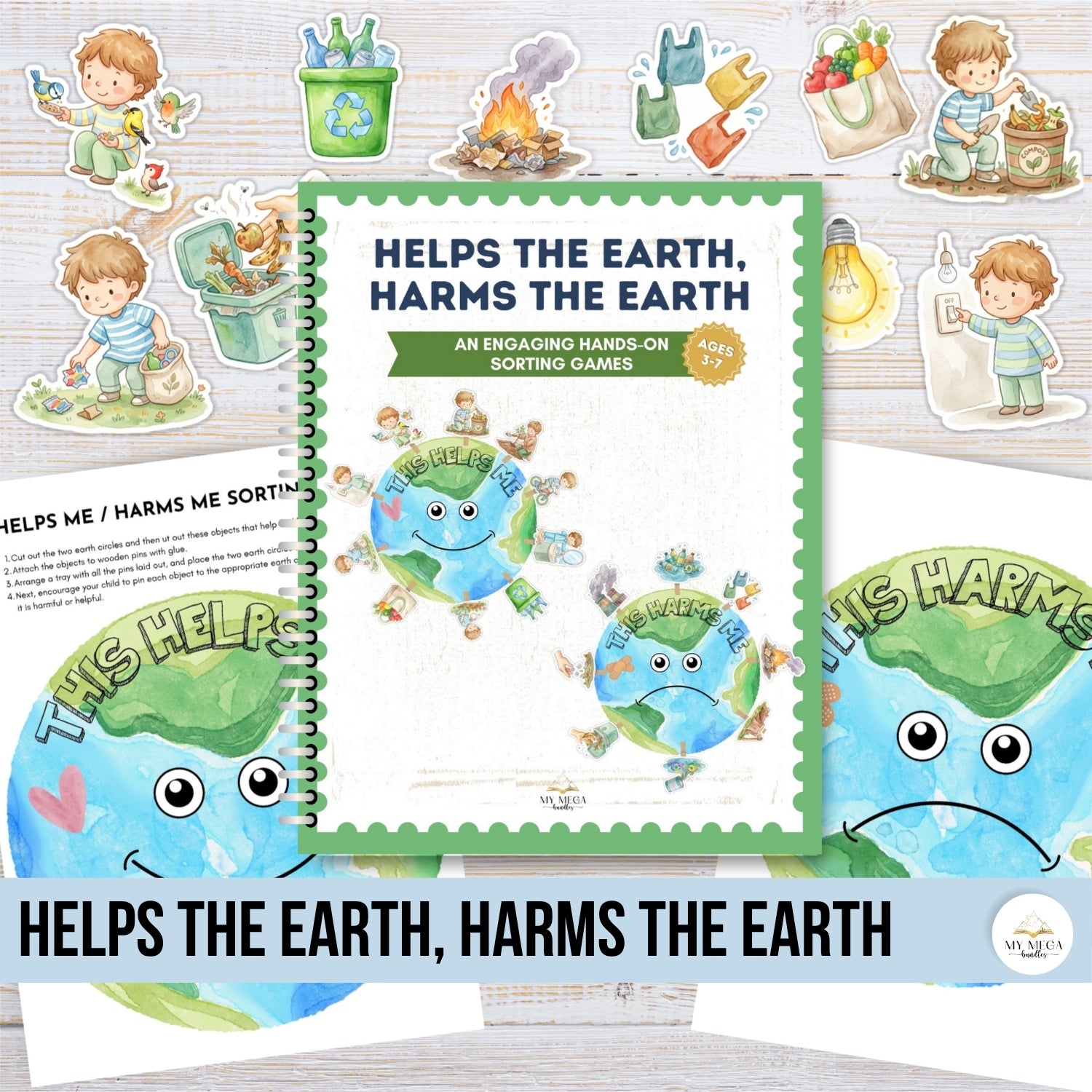 Helps the Earth, Harms the Earth — Sorting Game, Ages 3–7