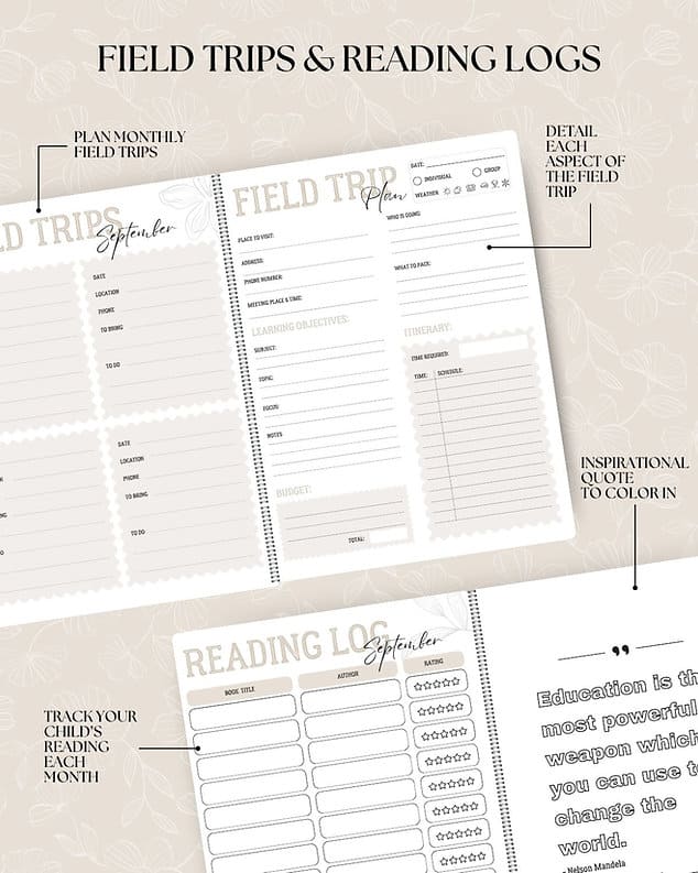Homeschool Planner for Year 2024/2025