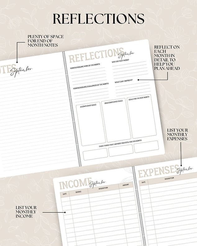 Homeschool Planner for Year 2024/2025