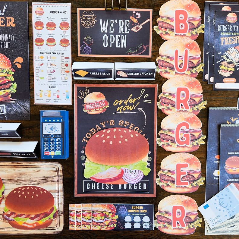 Hamburger Pretend Play printable