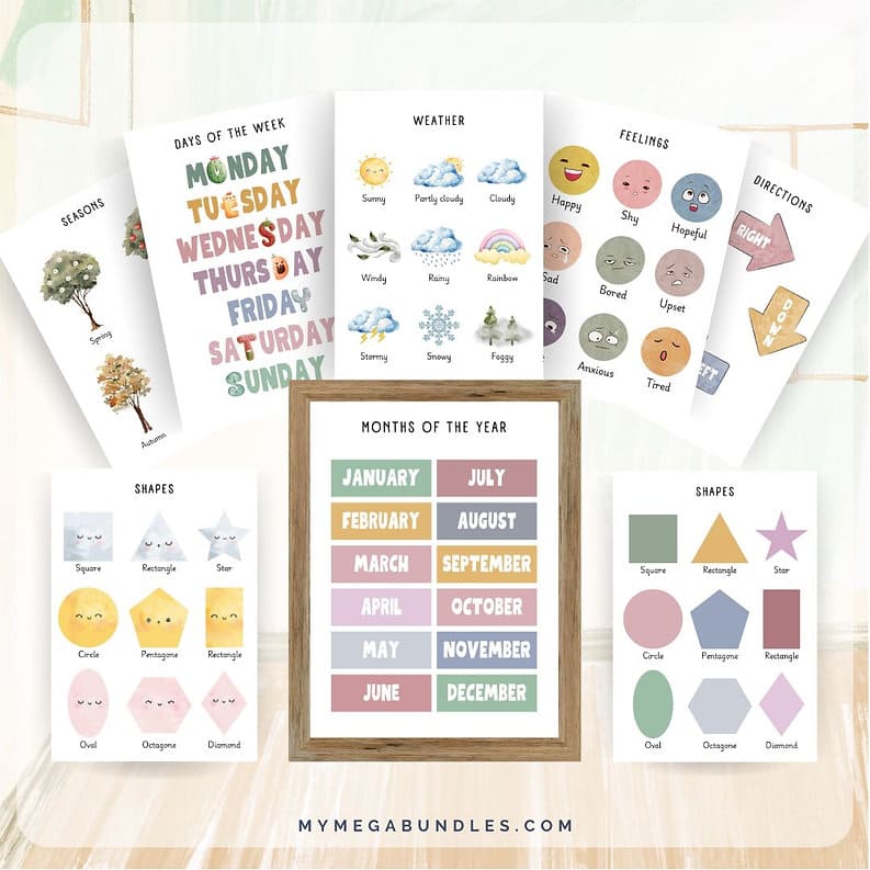 Homeschool Posters Printable | Homeschool Printable – My Mega Bundles LLC