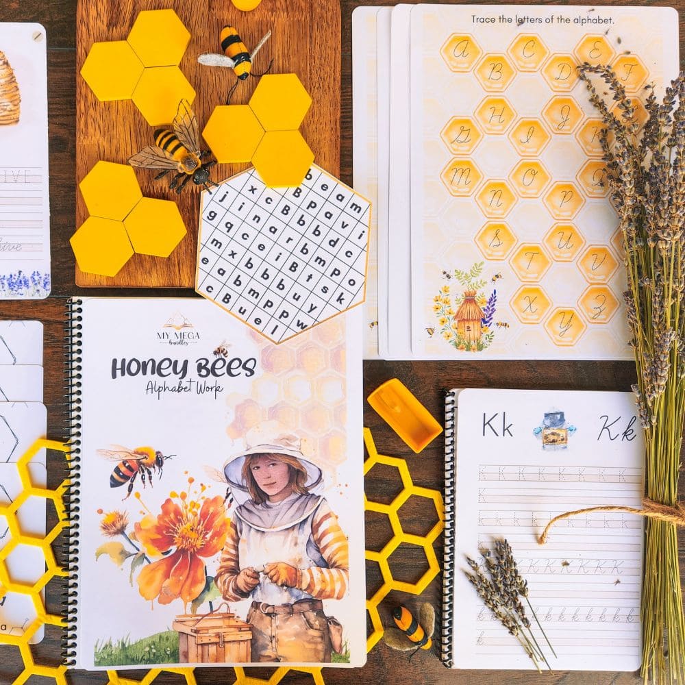 Honey Bee Alphabet Adventure: 100-Page Language Learning Book for Early Learners