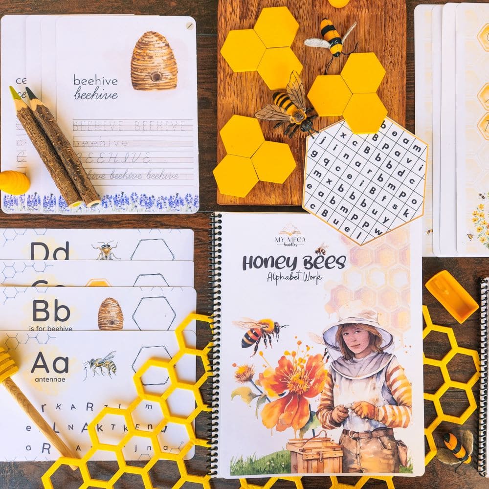 Honey Bee Alphabet Adventure: 100-Page Language Learning Book for Early Learners