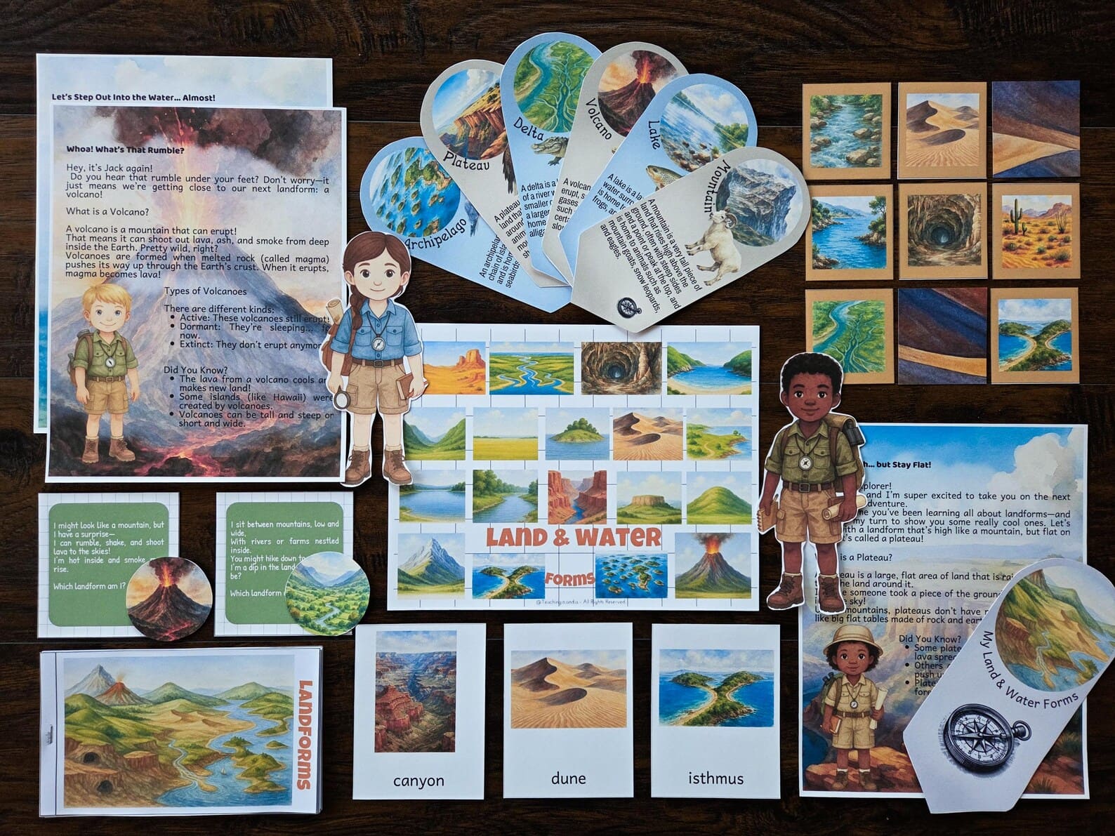 Land and Water Forms Activities for Kids – 100+ Page Geography Adventure Pack