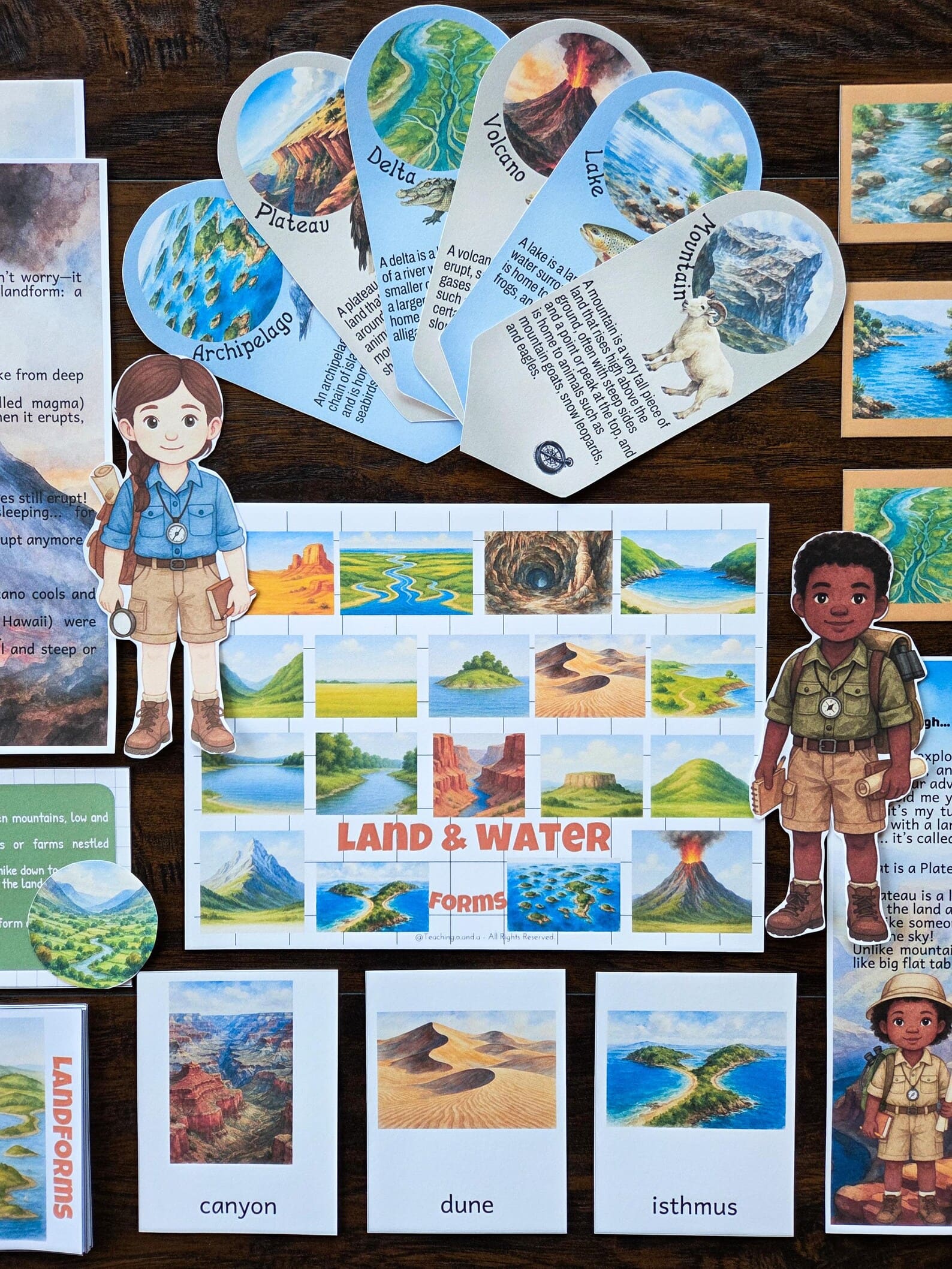 Land and Water Forms Activities for Kids – 100+ Page Geography Adventure Pack