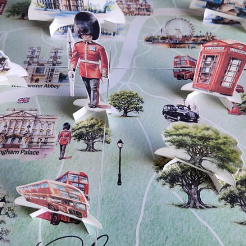 London Exploration Hands-On Activity with Map and London Bus