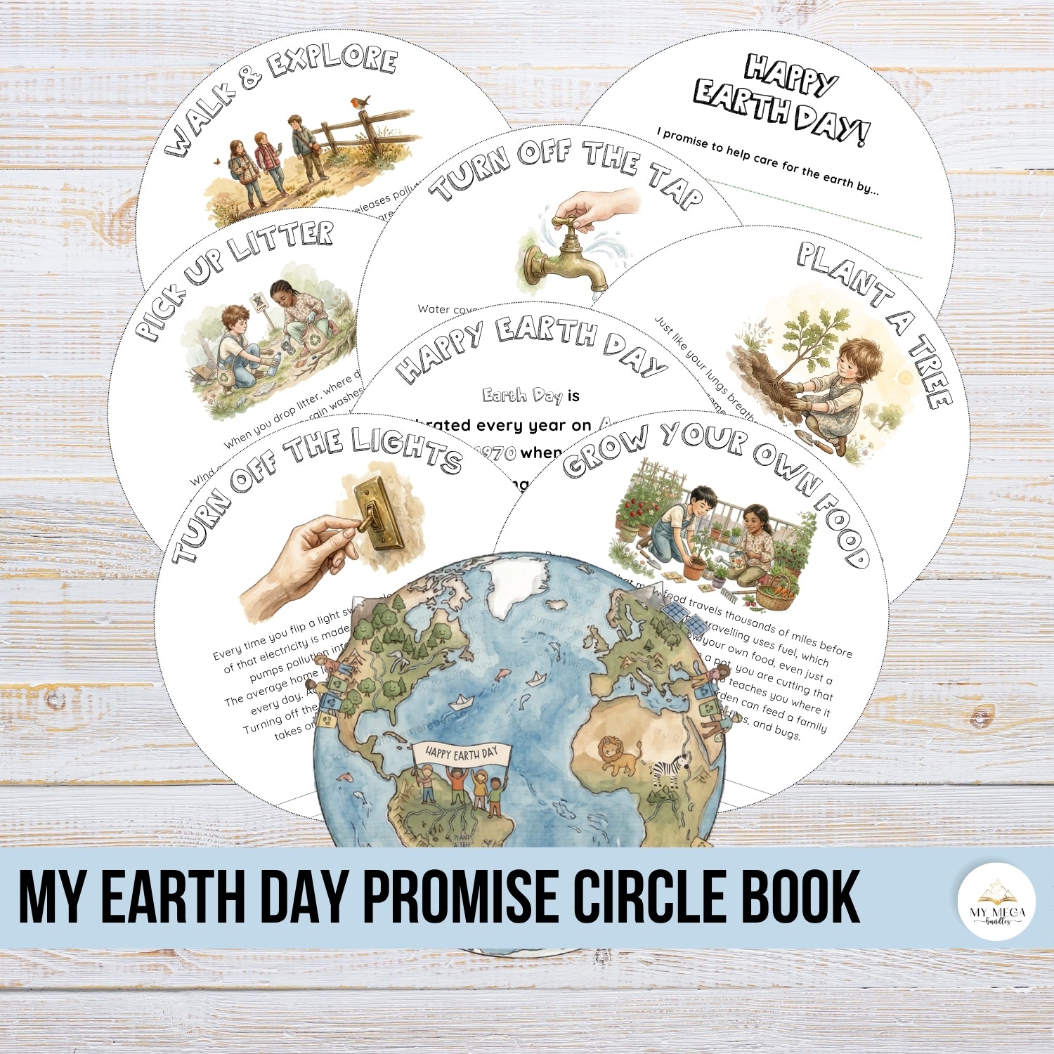 My Earth Day Promise Book Round Keepsake Homeschool Printable