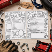 Mechanic Dad Father's Day Printable Gift Pack — Coloring Pages, Certificate & Coupons