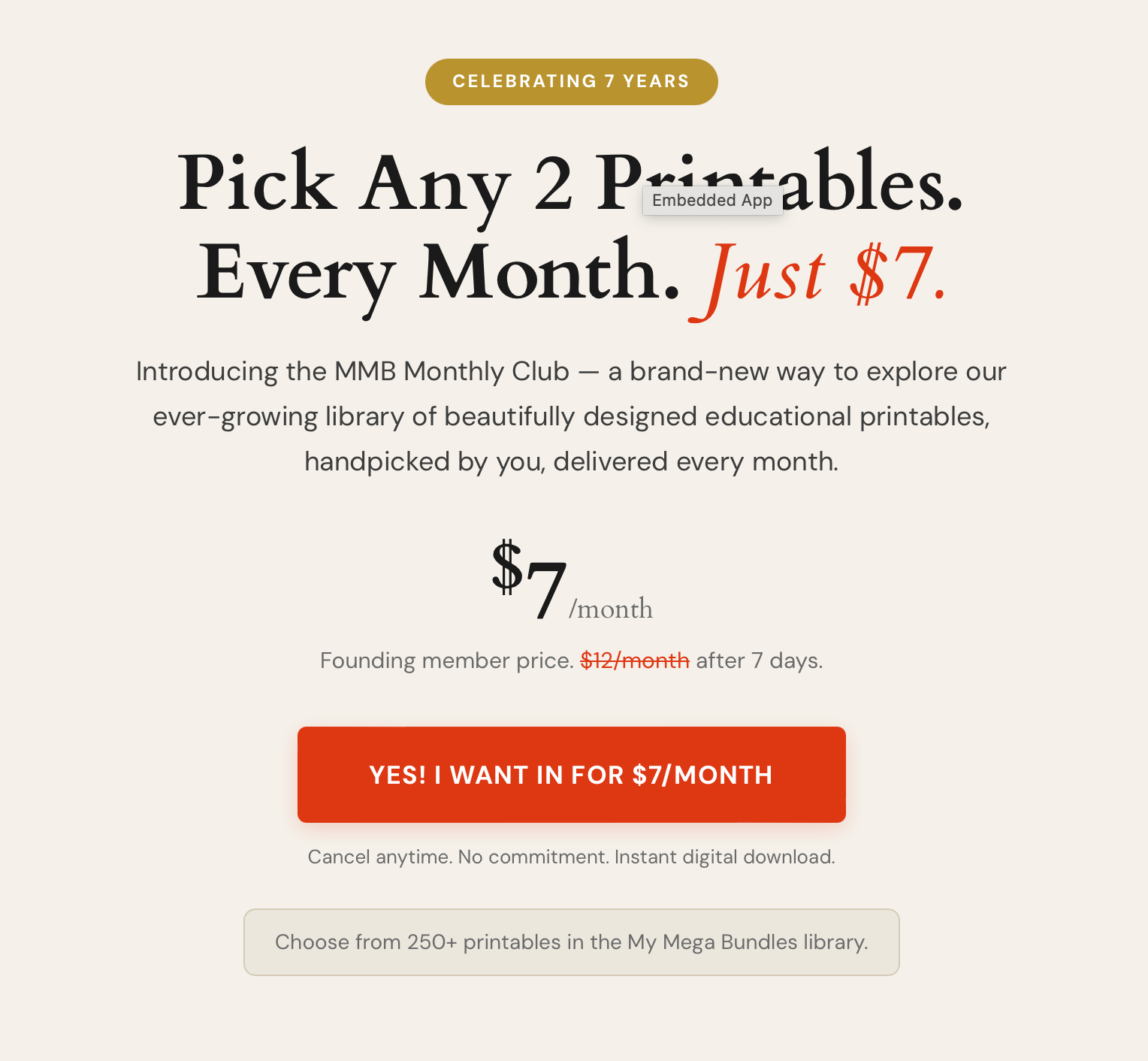 MMB Monthly Club | Pick Any 2 Printables Every Month
