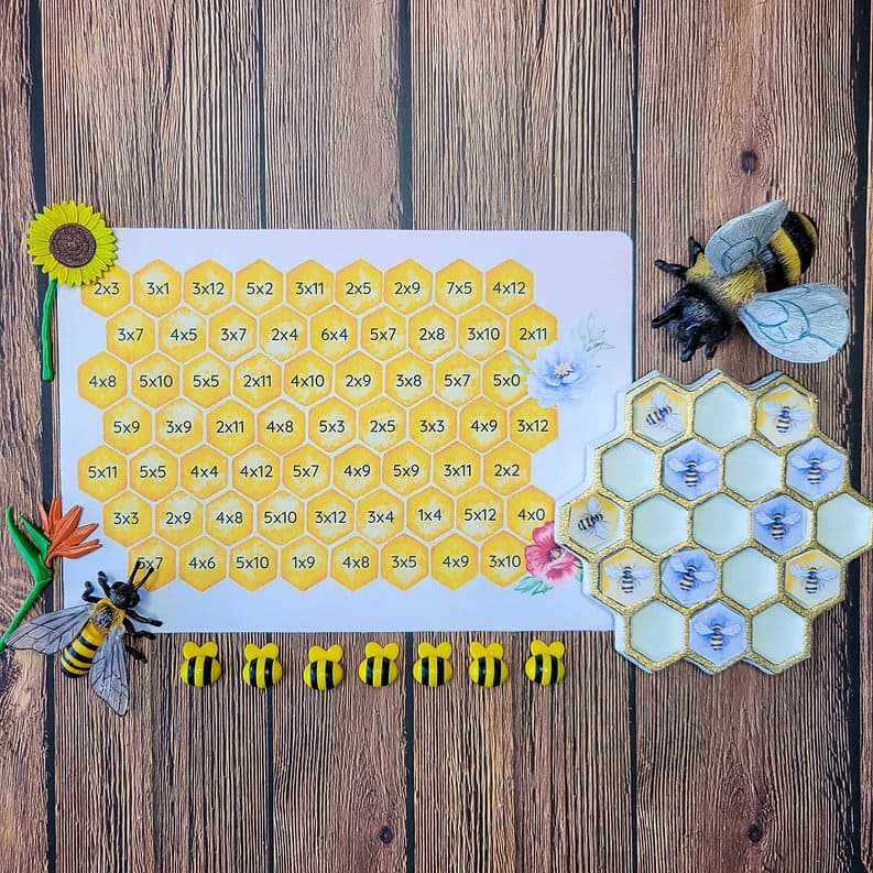 Multiplication Rabbit Bees Multiplication Game with Busy Bees | Homeschool Printable – My Mega Bundles