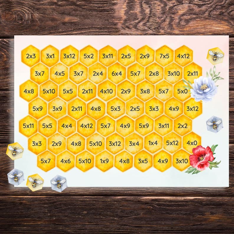 Multiplication Rabbit Bees Multiplication Game with Busy Bees | Homeschool Printable – My Mega Bundles