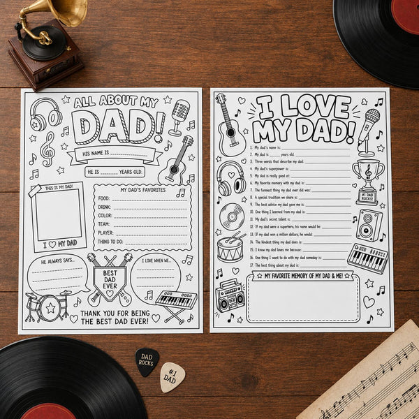 Music Dad Father's Day Printable Gift Pack