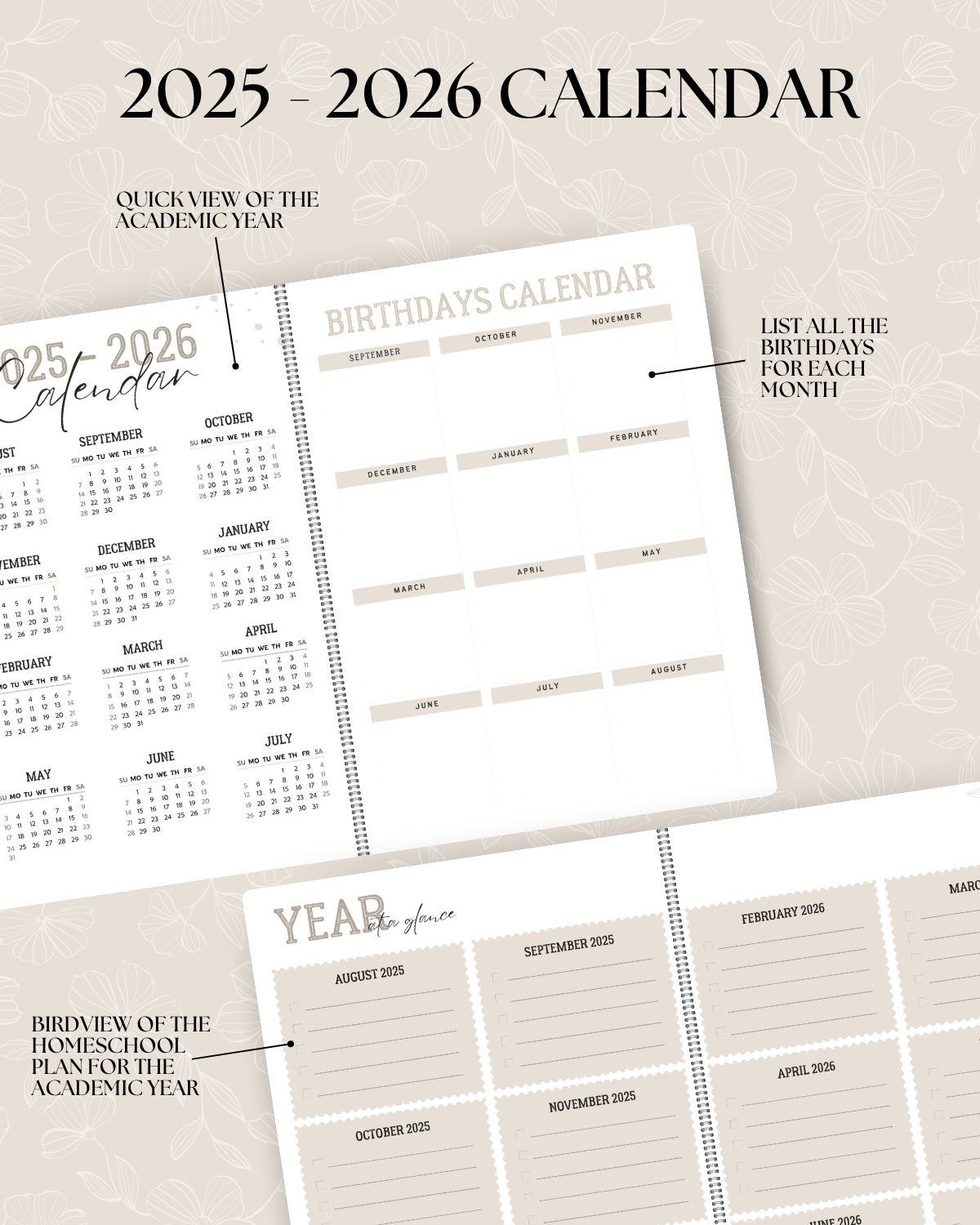 Homeschool Planner for Year 2025/2026
