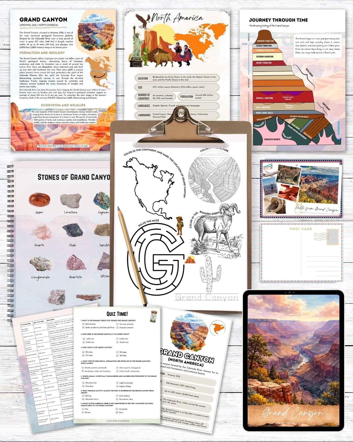 Grand Canyon Unit Study | Homeschool Study Pack (Ages 7–14)