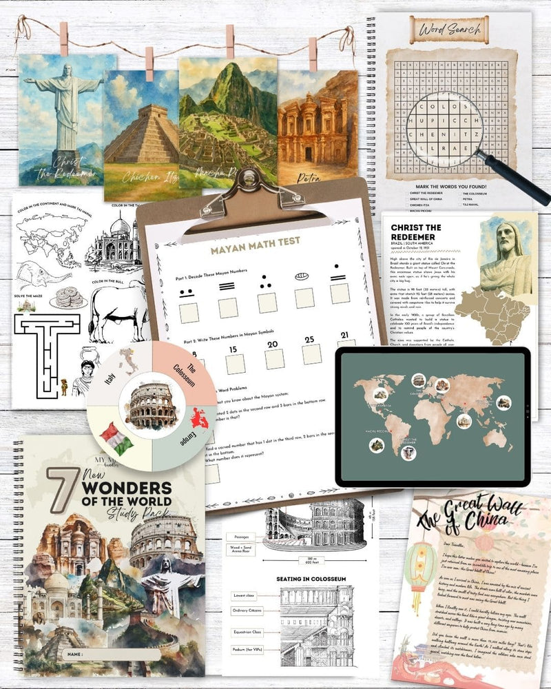 7 Wonders of the New World Homeschool Bundle
