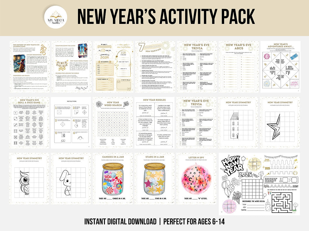 New Year's Eve Activity Pack