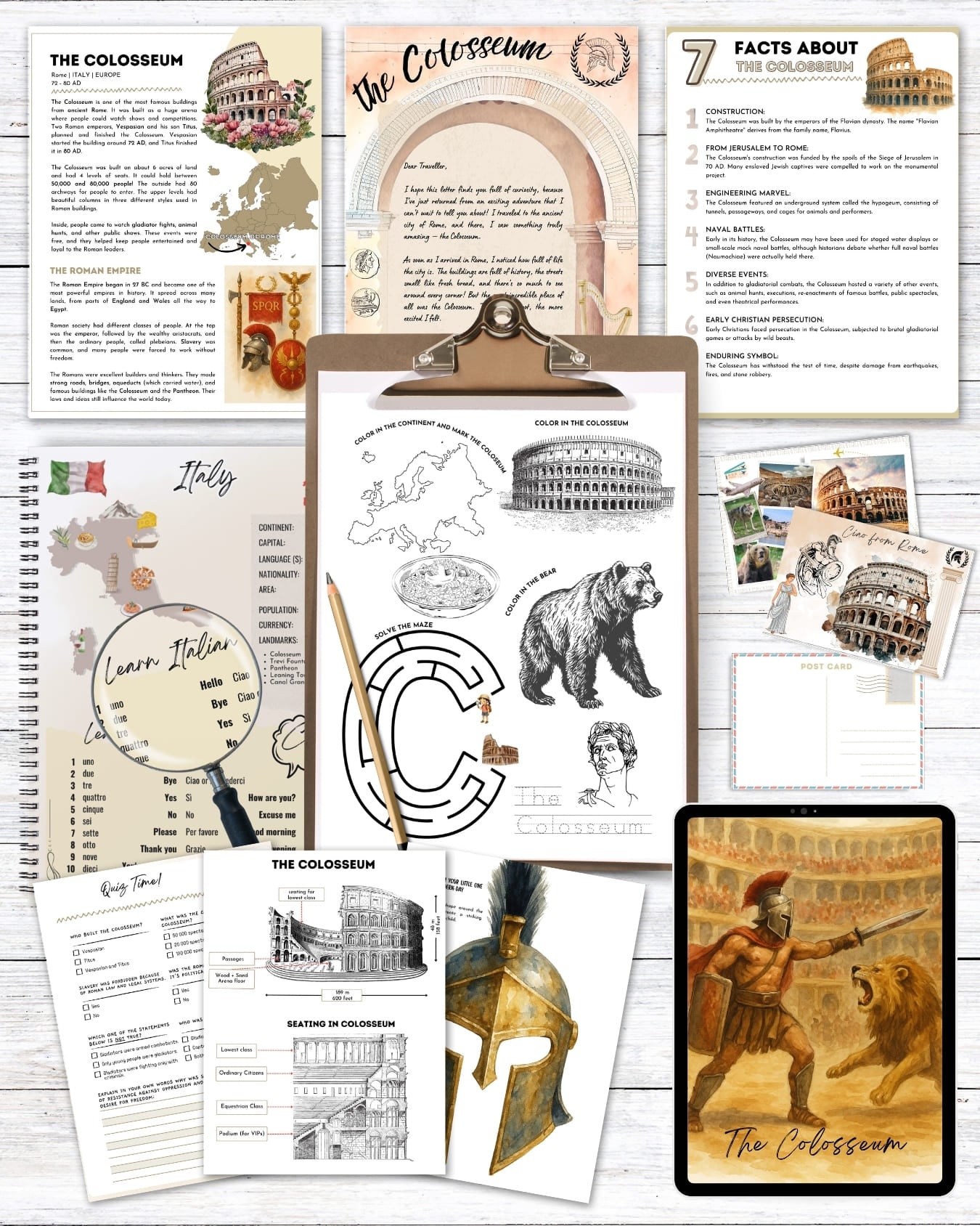 The Colosseum Unit Study | Homeschool Study Pack (Ages 7–14)