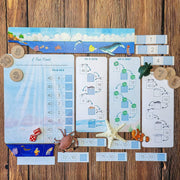 Ocean Themed Counting in Color and Black&White