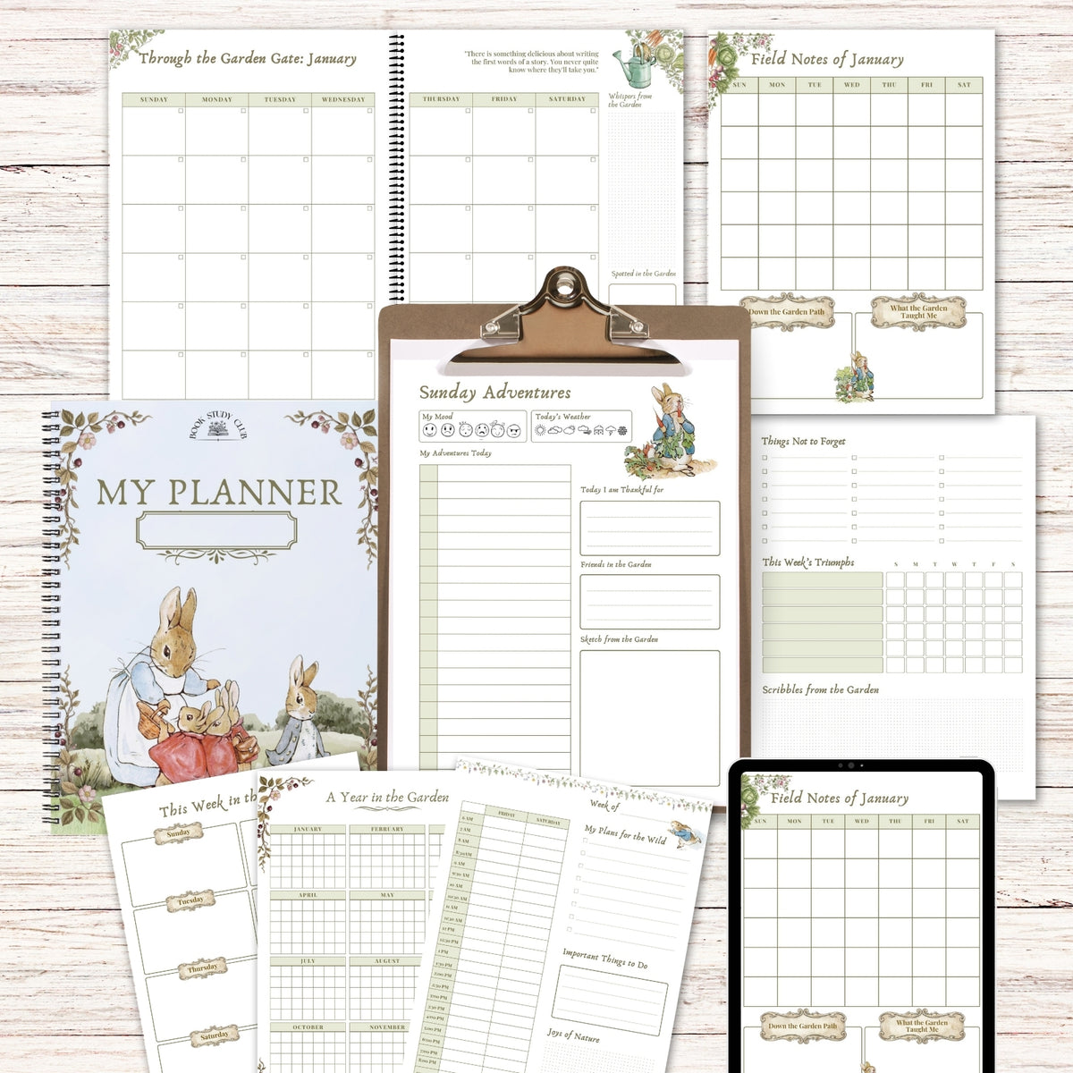 Yearly Planner inspired by The Tale of Peter Rabbit