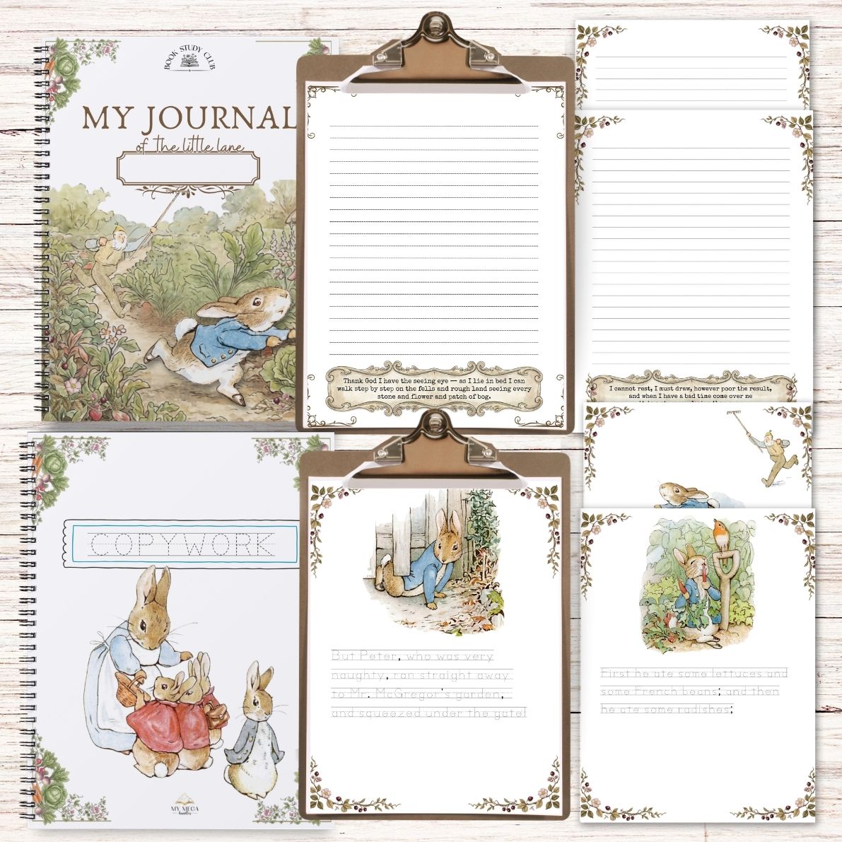 Journal & Copywork inspired by The Tale of Peter Rabbit
